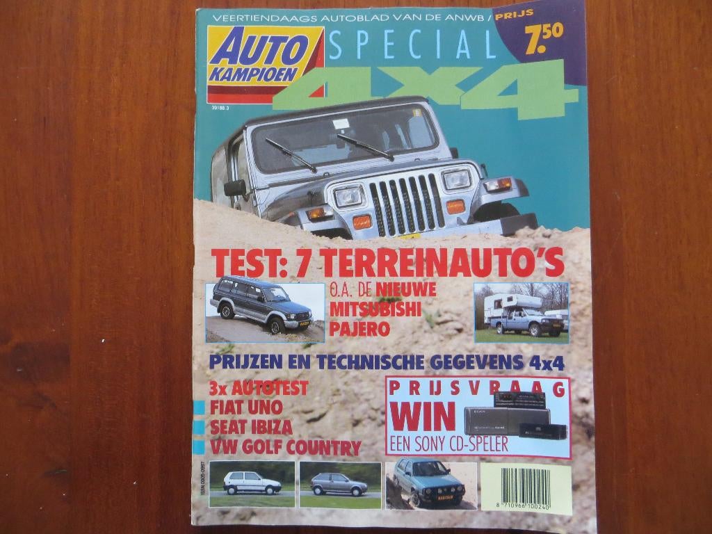 Autokampioen 11 1991 4x4 special, Mitsubishi Pajero, Vitara, Ophalen of Verzenden, Nieuw, Mitsubishi