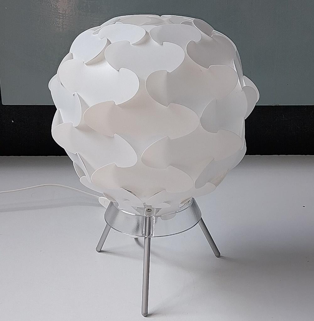 Vintage witte IKEA Fillsta tafellamp, jaren '90, Ophalen of Verzenden, Zo goed als nieuw, Metaal, Minder dan 50 cm