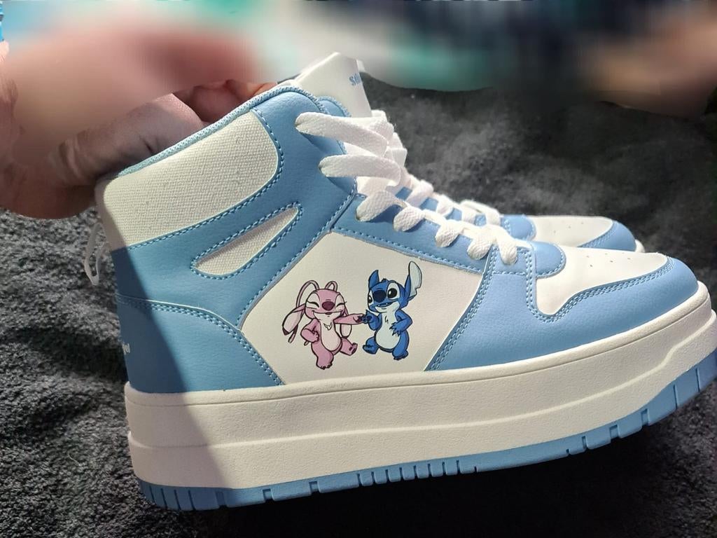 Mooi Paar Stitch & Angel Sneakers maat 41- Wit/ Lichtblauw, Kleding | Dames, Disney, Verzenden, Wit, Sneakers of Gympen