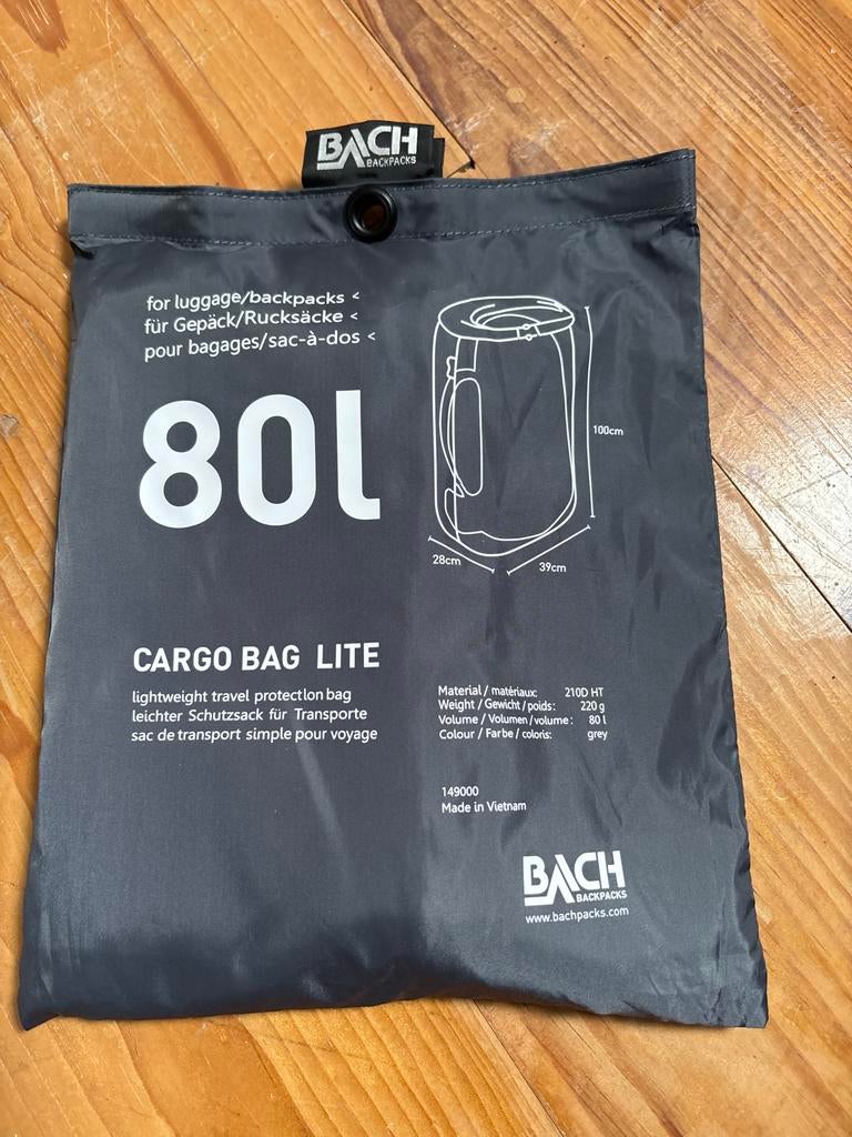 Bach Cargo flightbag voor je rugzak in vliegtuig 80L - Nieuw, Ophalen of Verzenden, Zo goed als nieuw, Rugzak