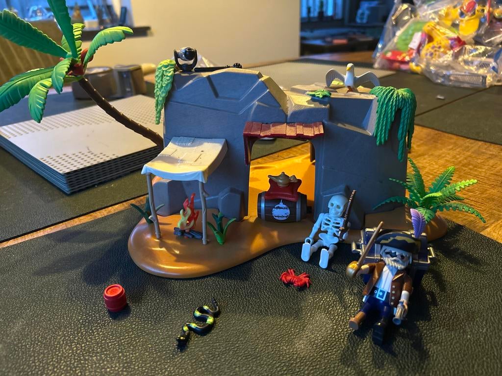 Playmobil 4797 Pirateneiland, compleet, Ophalen of Verzenden, Zo goed als nieuw, Complete set