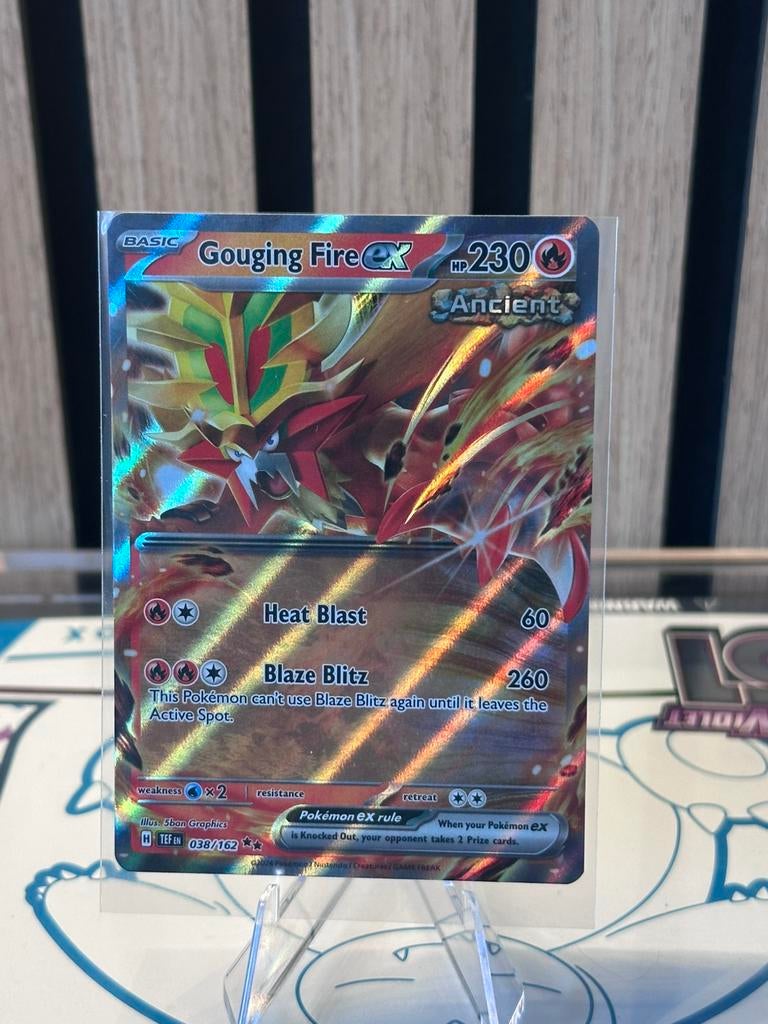 Pokémon TCG – Gouging Fire EX 038/162, Ophalen of Verzenden, Nieuw, Losse kaart
