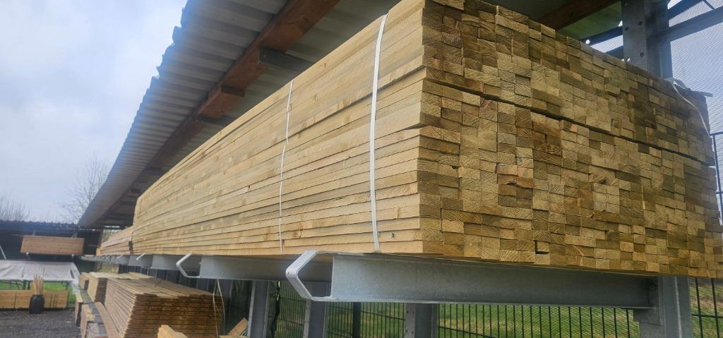 Nieuw panlatten 4m50 lang 22x42x4m50 geïmpregneerd, Overige typen, Nieuw, Vuren, Ophalen