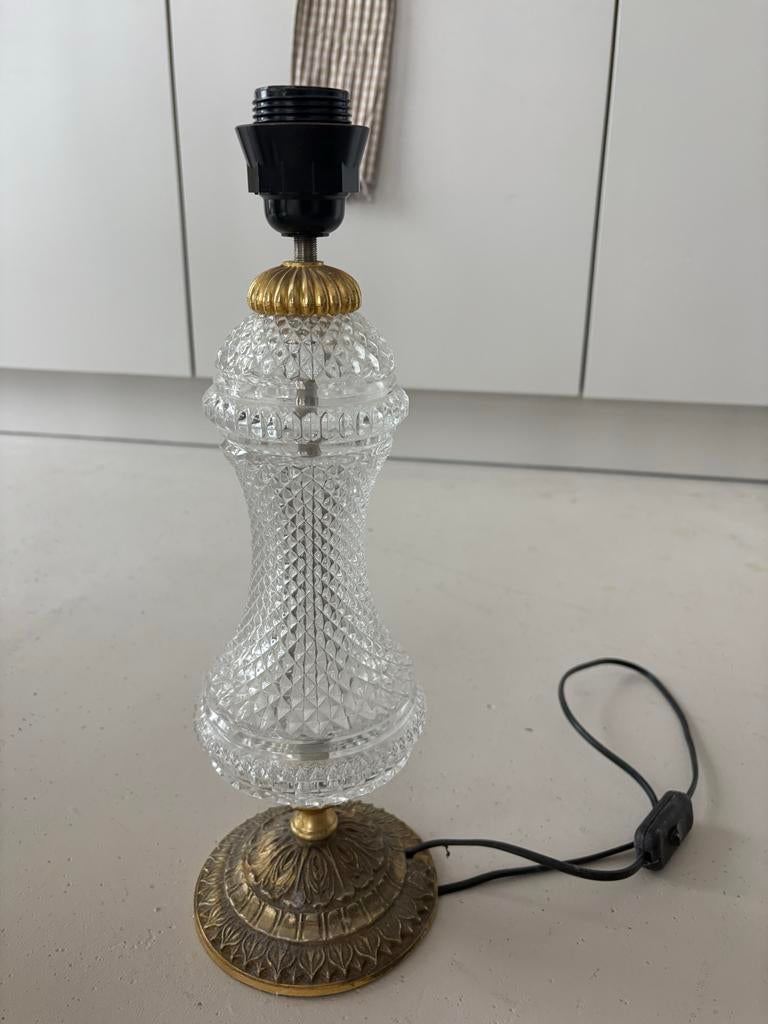 Antieke glazen lamp, Ophalen of Verzenden, Gebruikt, Glas, Minder dan 100 cm