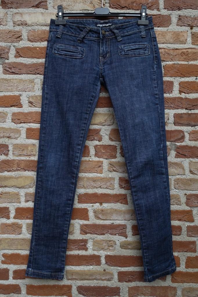 stijlvolle blauwe jeans van Miss Sporty mt 38, Blauw, Ophalen of Verzenden, Zo goed als nieuw, W30 - W32 (confectie 38/40)