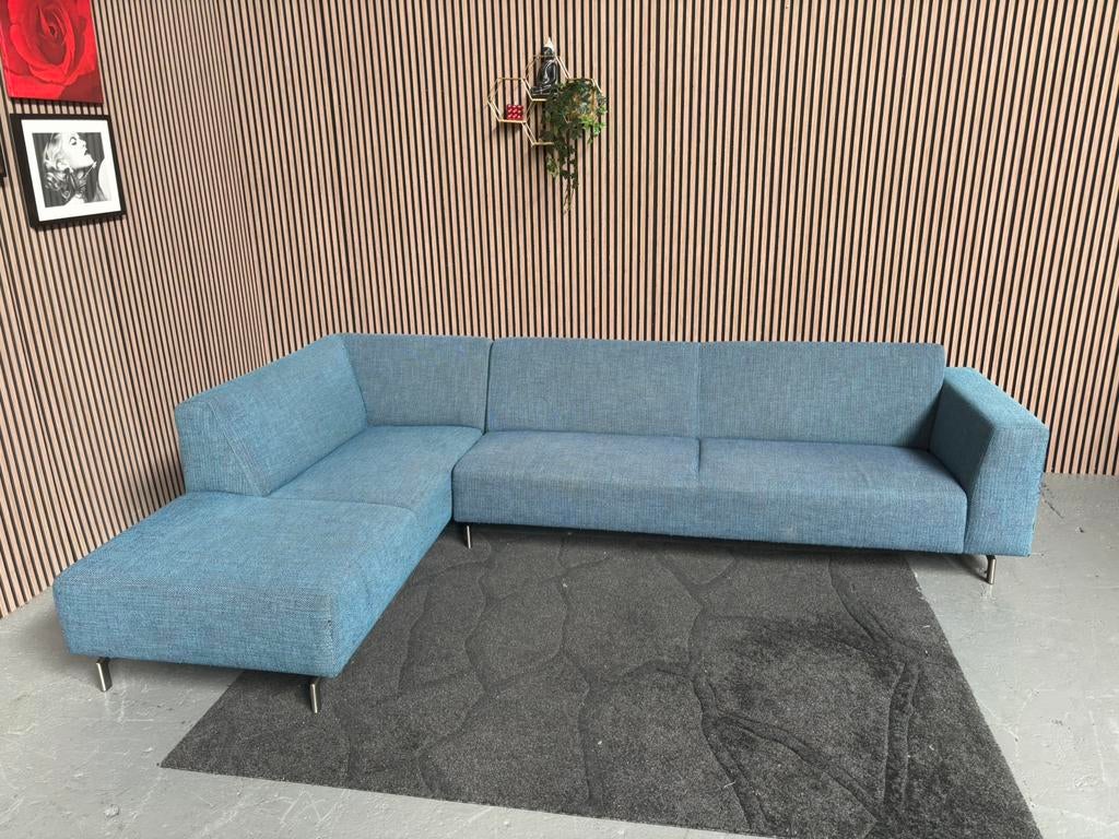 GRATIS LEVERING Hoekbank Blauw 320x200 GEREINIGD, Huis en Inrichting, Banken | Bankstellen, Hoekbank, 300 cm of meer, Ophalen of Verzenden