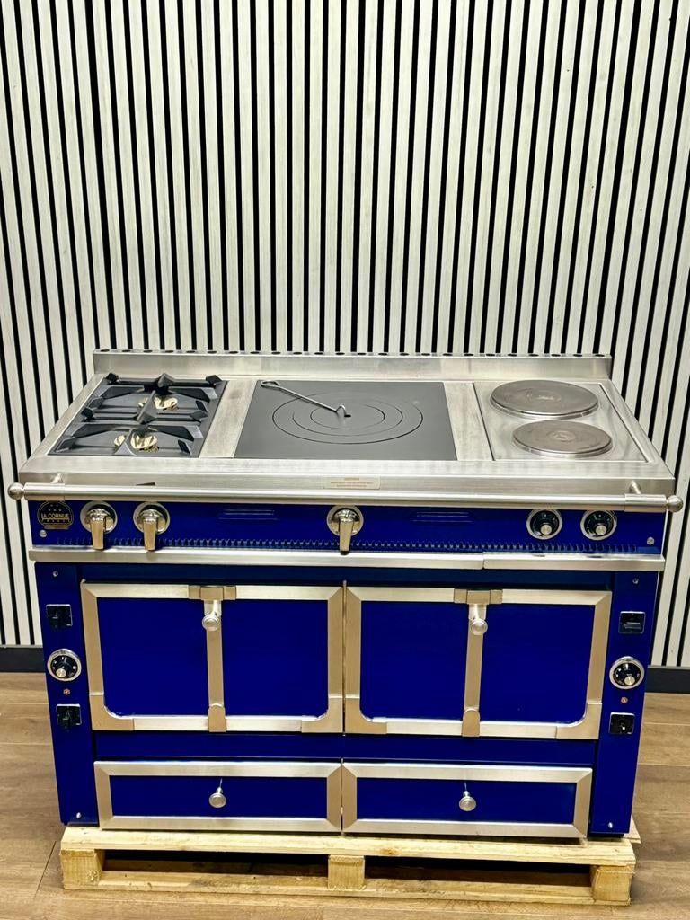 Luxe La Cornue met coupe de feu & 2 elektrische zones 120cm, Fornello Esperta, Grill, Ophalen of Verzenden, Zo goed als nieuw