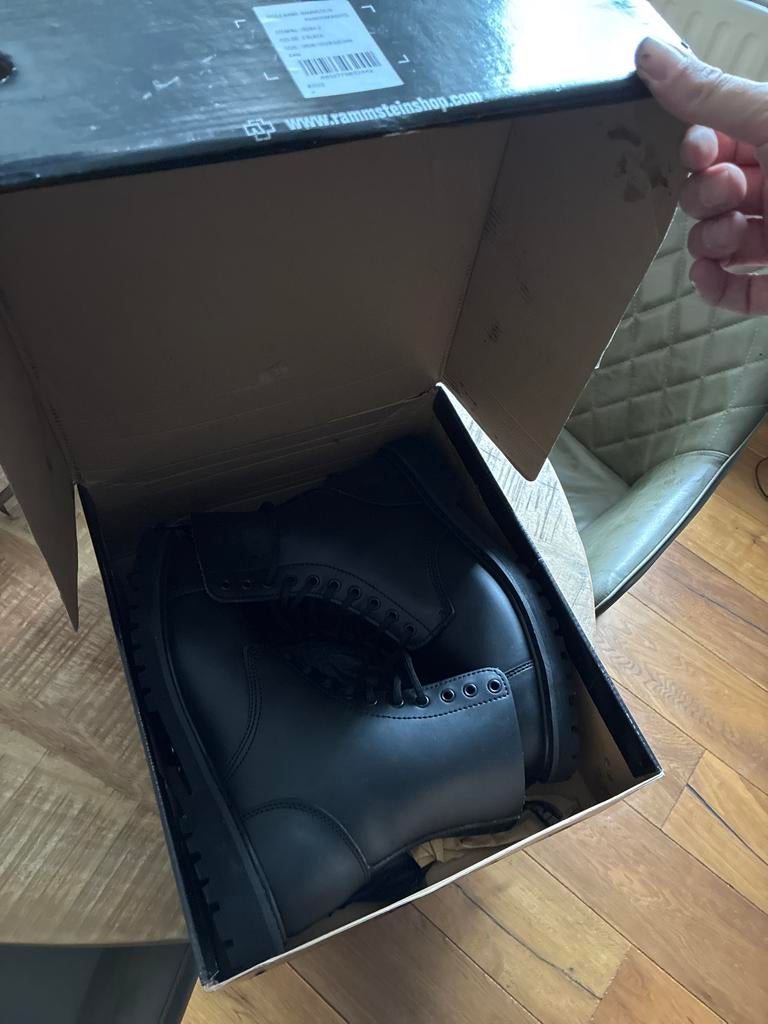 Nieuwe lederen boots - Maat 44, Zwart, Boots, Nieuw, Ophalen of Verzenden