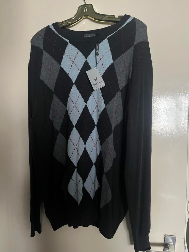 Port Louis Trui Argyle Ruit - Nieuwstaat,Maat XL, Ophalen of Verzenden, Nieuw, Overige maten, Blauw