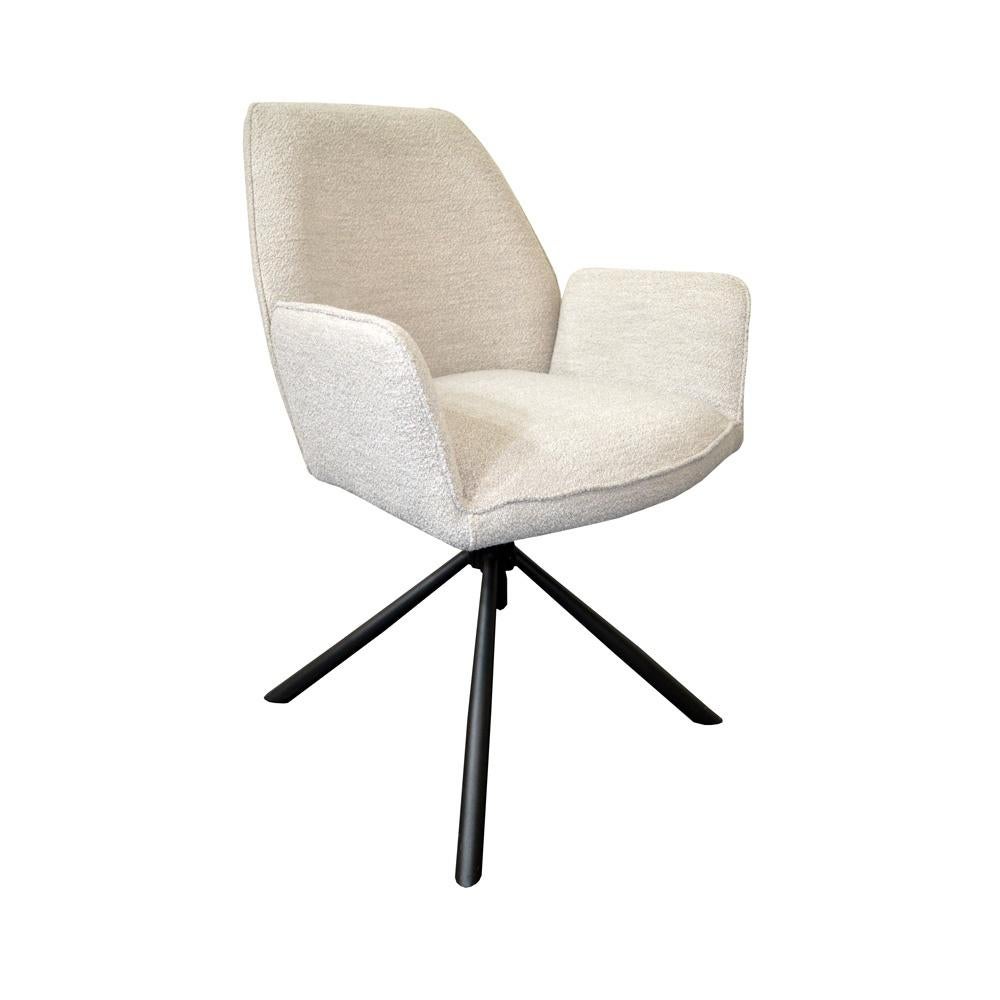Eetkamerstoel Donatello. Livinnhome24 2e pinksterdag geopend, Huis en Inrichting, Stoelen, Nieuw, Vier, Metaal, Stof, Overige kleuren