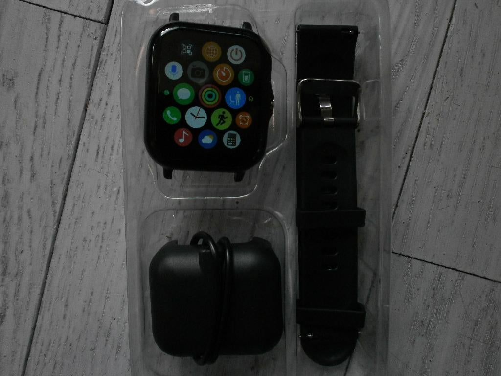 smart watch  zwart [ nieuw], Ophalen of Verzenden, Nieuw, Zwart, Android