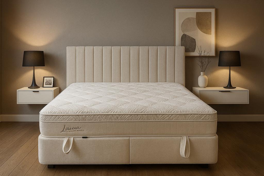 Boxspring/Baza met opbergruimte 160cm Direct/leverbaar E7172, Huis en Inrichting, Ophalen, Beige, #Boxspring#Opbergbox#Opbergruimte#160cm#Wit