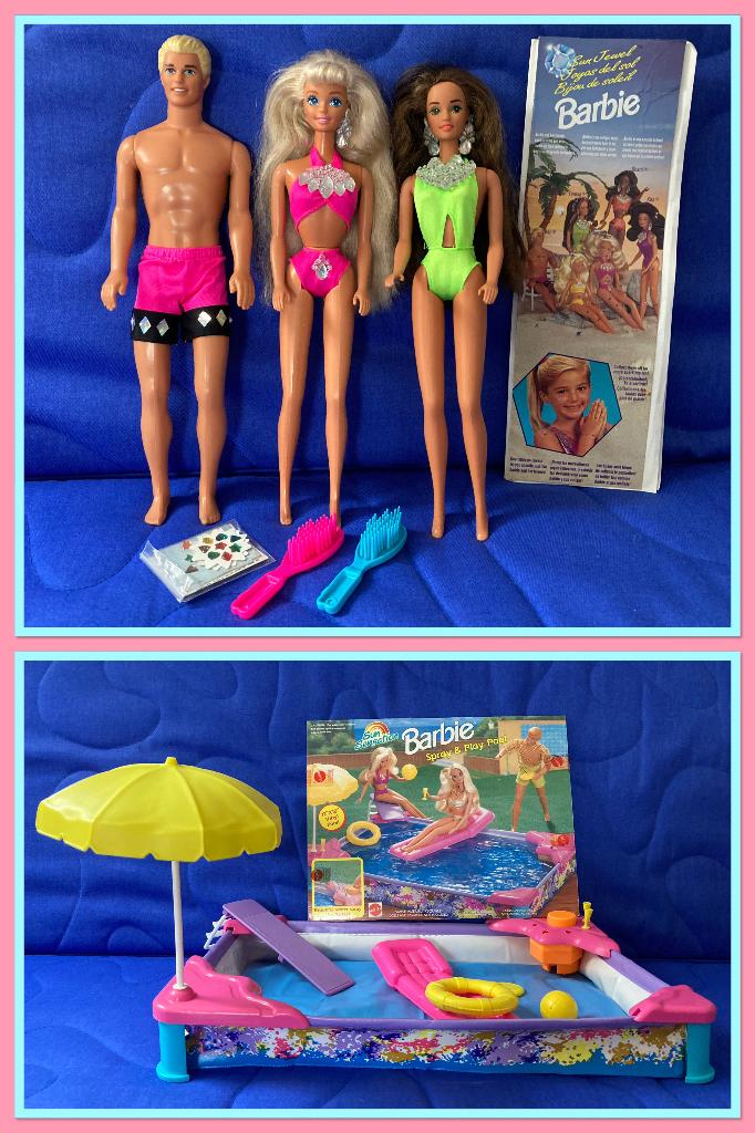 Barbie “Sun Jewel” poppen1994, Kinderen en Baby's, Speelgoed | Poppen, Ophalen of Verzenden, Zo goed als nieuw, Barbie