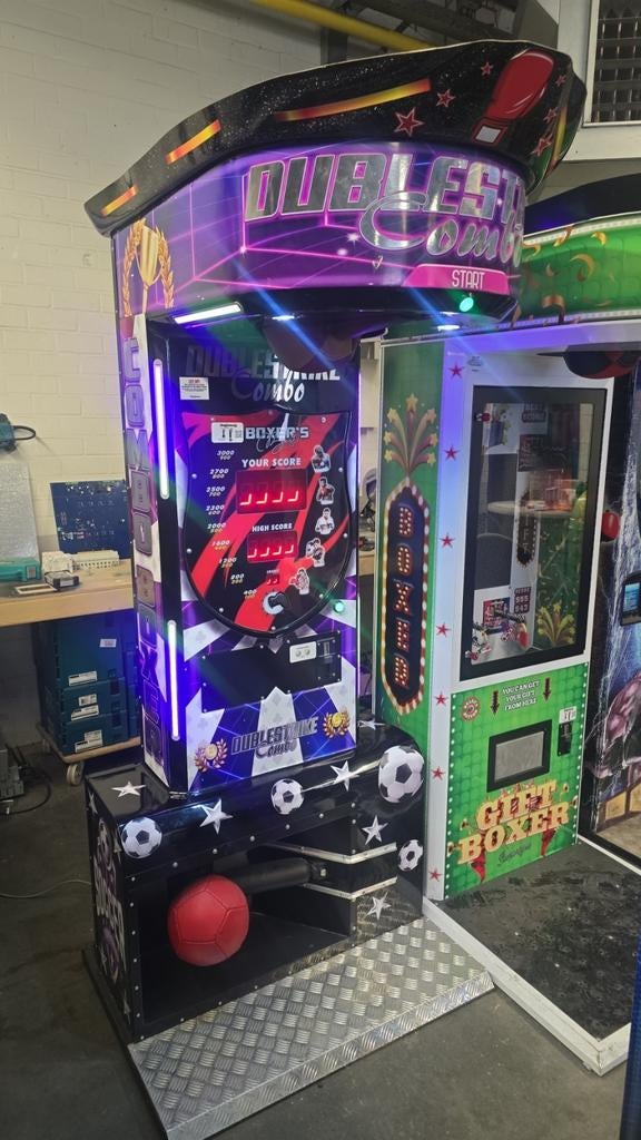 Boksbal automaat. combomachine staygames, Overige munten, Ophalen, Nieuw