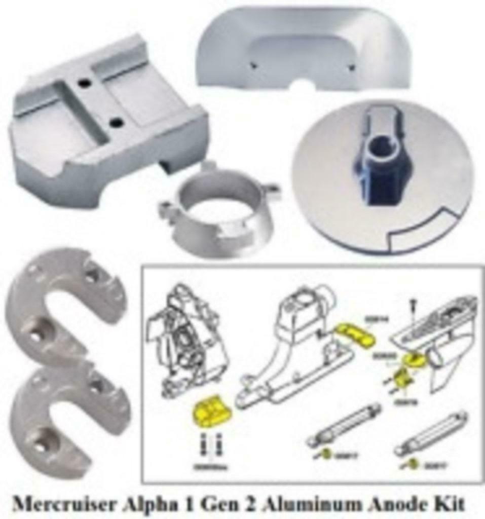 Aluminium anode sets voor Alpha 1 Gen. 2 staartstuk, Watersport en Boten, Bootonderdelen, Ophalen of Verzenden, Nieuw, Motor en Techniek