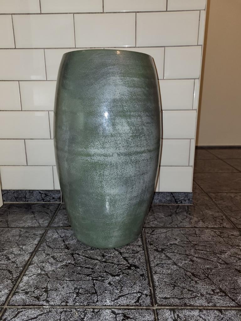 Mooie groene Mica bloempot, Ophalen, Overige materialen, Rond, Zo goed als nieuw