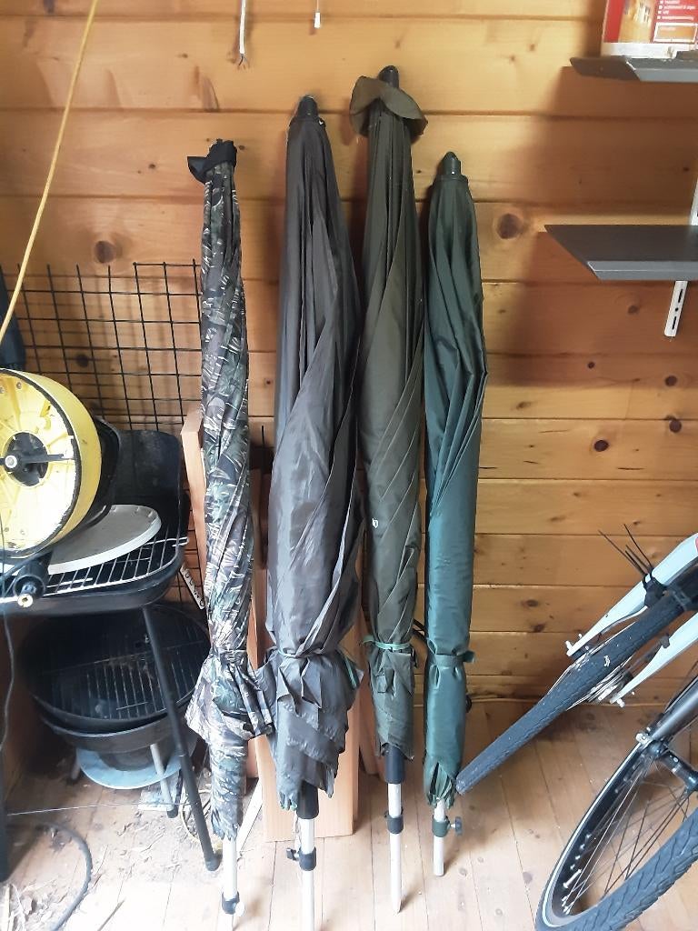4 maal vis parasol per stuk of alle 4 in 1 koop te koop, Watersport en Boten, Ophalen of Verzenden, Zo goed als nieuw, Overige typen