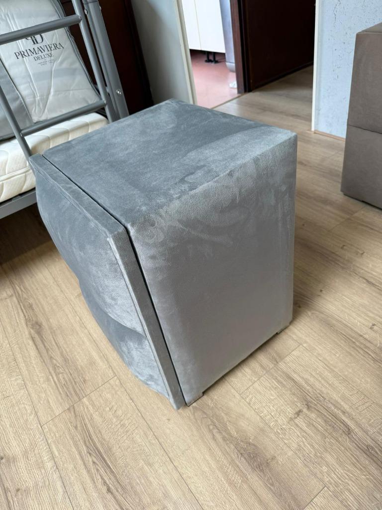 Fluwelen Nachtkastje in Zilvergrijs – OP=OP, Huis en Inrichting, Verzenden, Nieuw, 45 tot 65 cm, Minder dan 55 cm