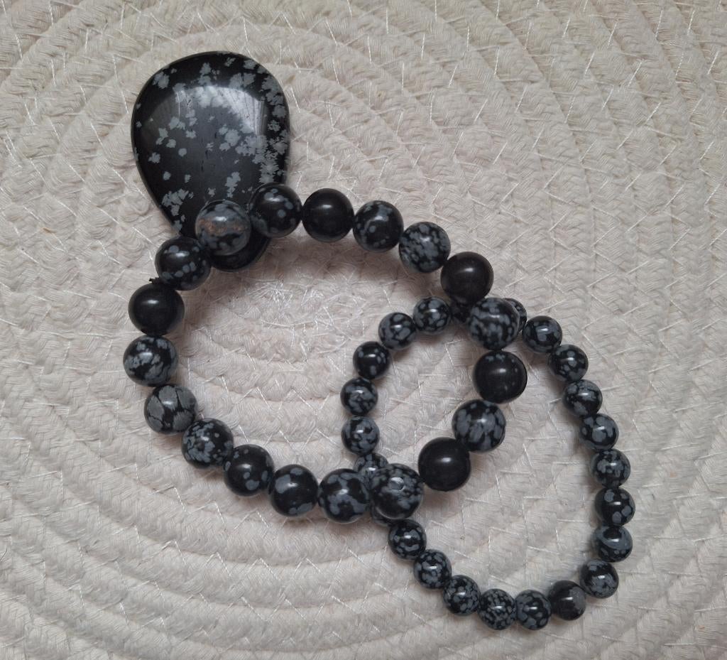 Sneeuwvlok Obsidiaan armbanden, Ophalen of Verzenden, Nieuw