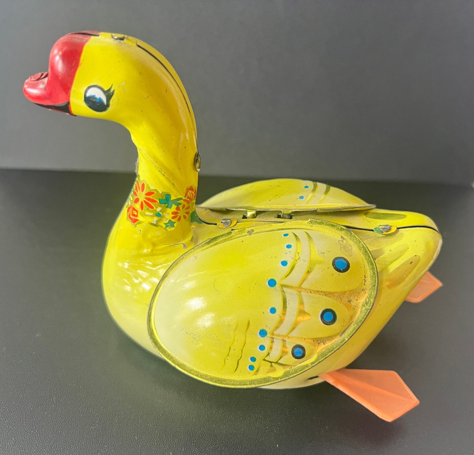 Vintage blikken opwindbare speelgoed eend., Ophalen of Verzenden