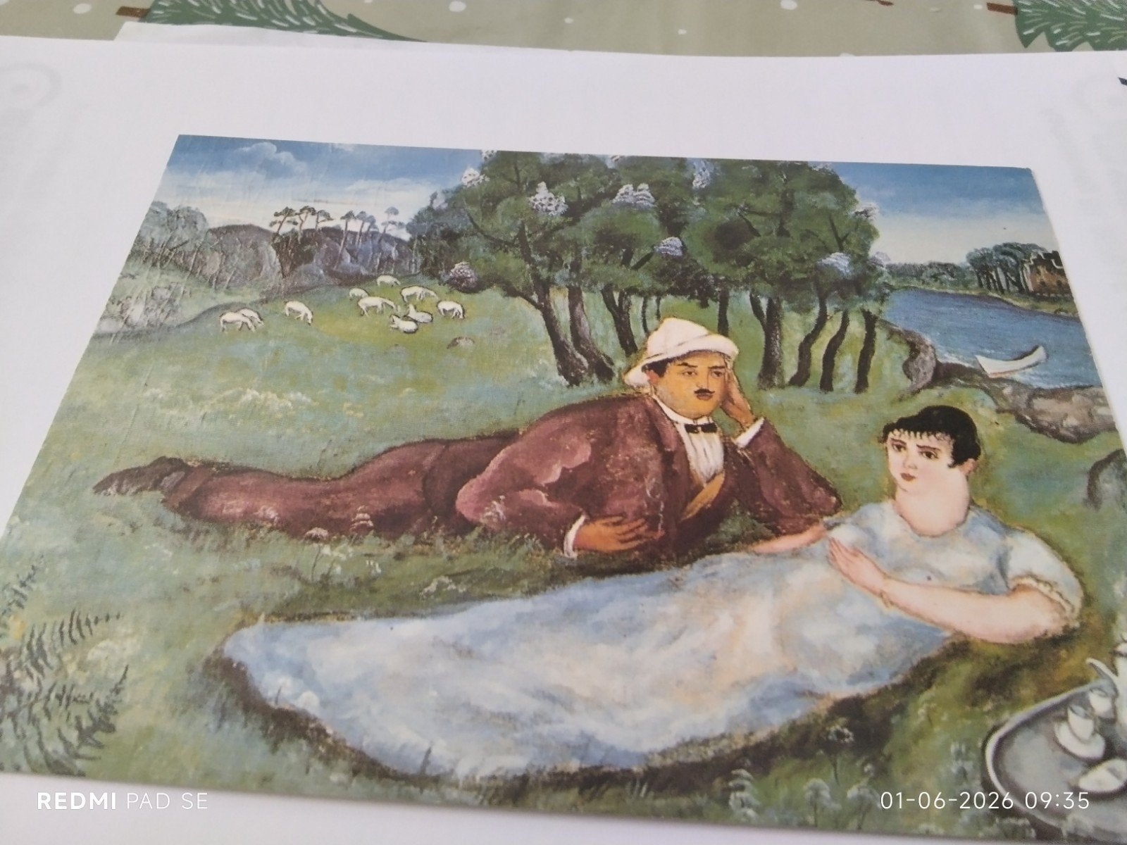 Kunstkaart Eric Hallström - Picknick, 1917, Ophalen of Verzenden, Voor 1920, Overige thema's