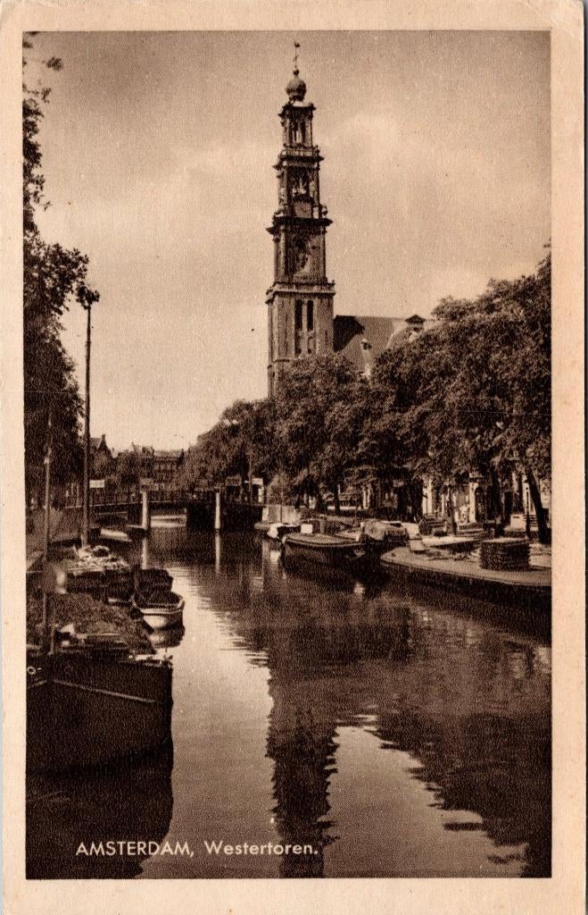 Amsterdam Westerkerk - 11 ansichtkaarten, Verzenden, 1940 tot 1960, Gelopen, Noord-Holland