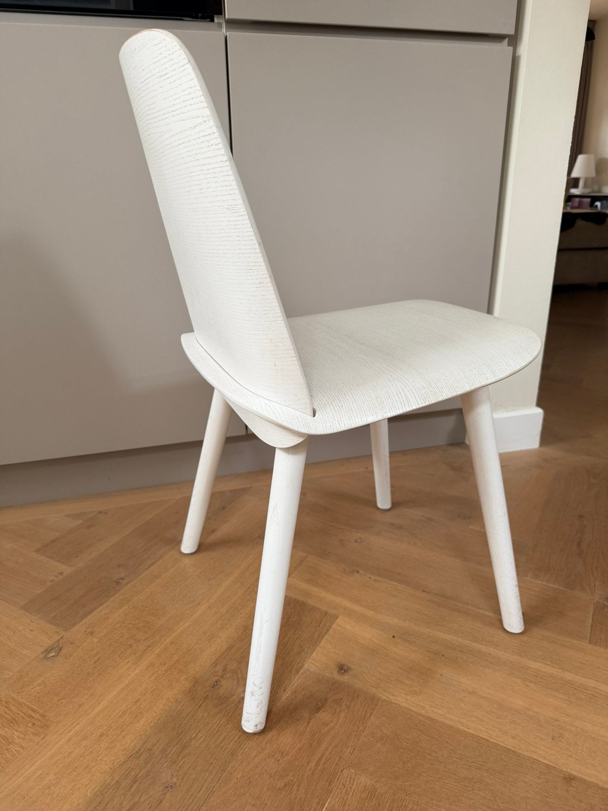 Muuto Nerd stoel eetkamerstoel wit, Ophalen, Gebruikt, Wit, Eén