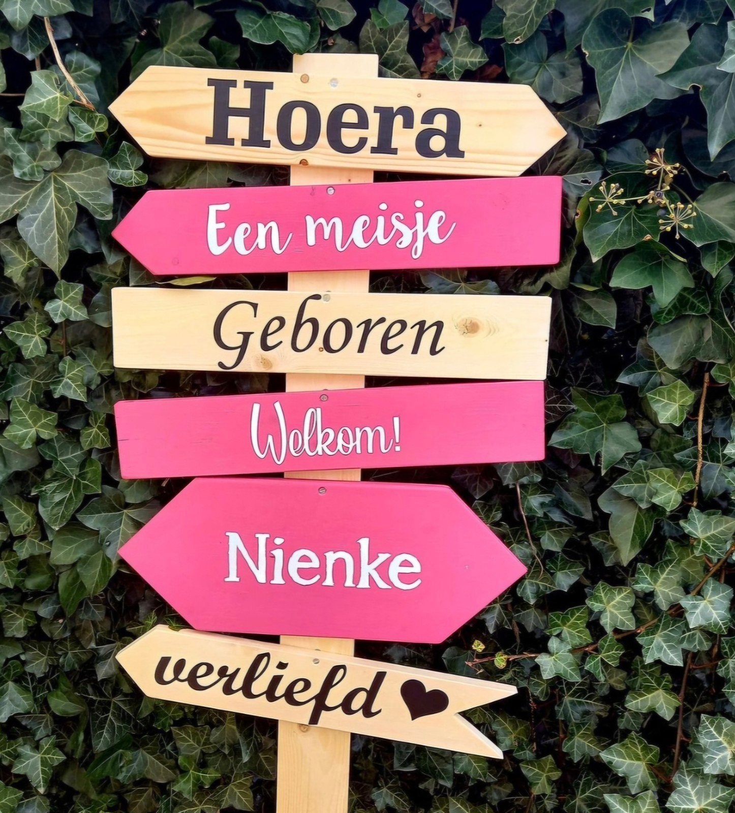 Geboortebord Hoera een jongen/meisje geboren Welkom!, Ophalen, Nieuw, Geboortebord