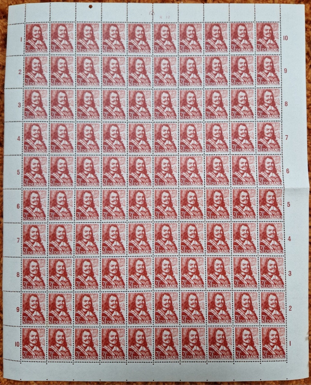 Compleet vel R12 NVPH 412 Zeehelden postfris, Ophalen of Verzenden, Na 1940, Postfris