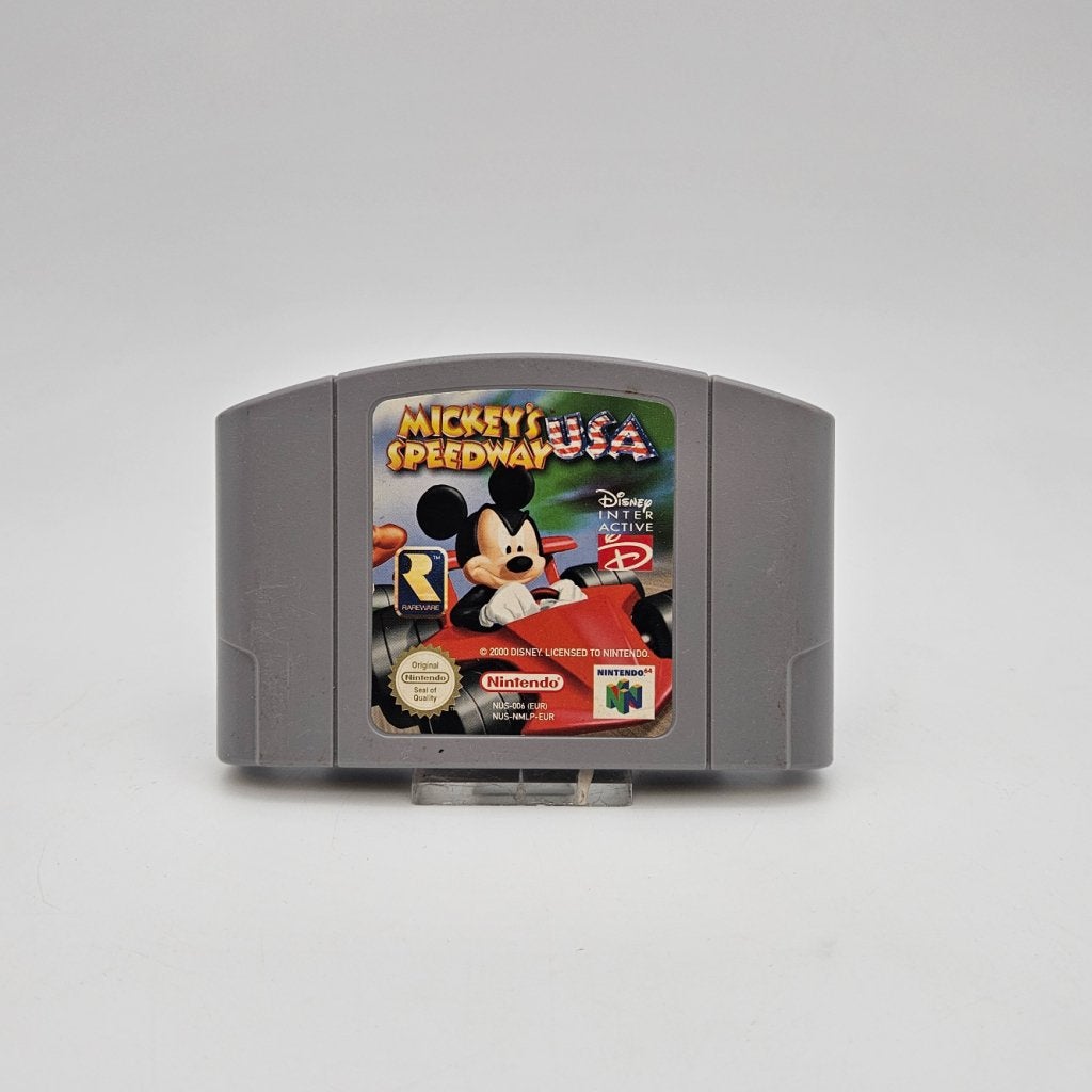Nintendo 64 Game: Mickey's Speedway USA Losse Cartridge, Nintendo, Zo goed als nieuw, Support@nintendo.com, 11-1 Hokotate-cho, Kamitoba, Minami-ku
Kyoto 601-8501
Japan