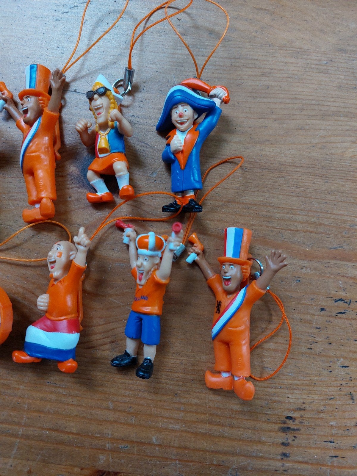 Het oranje legioen sleutelhangers poppetjes WK voetbal, Verzamelen, Sleutelhangers, Ophalen of Verzenden