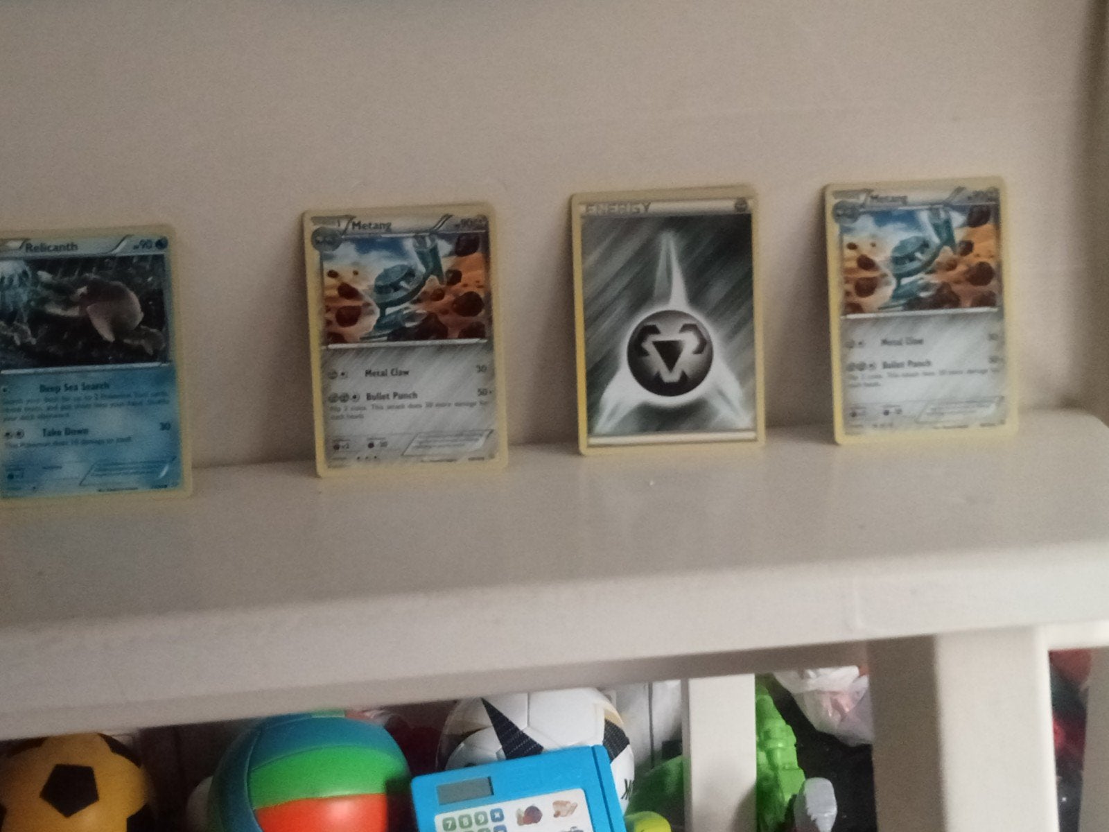 Oude Pokémon kaarten 2013-2015 - Relicanth, Metang, Energie, Ophalen of Verzenden, Gebruikt, Meerdere kaarten