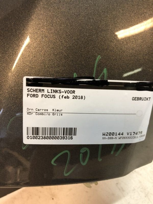 ford focus scherm linksvoor (2018), Auto-onderdelen, Carrosserie en Plaatwerk, Gebruikt, -, -, Ophalen of Verzenden