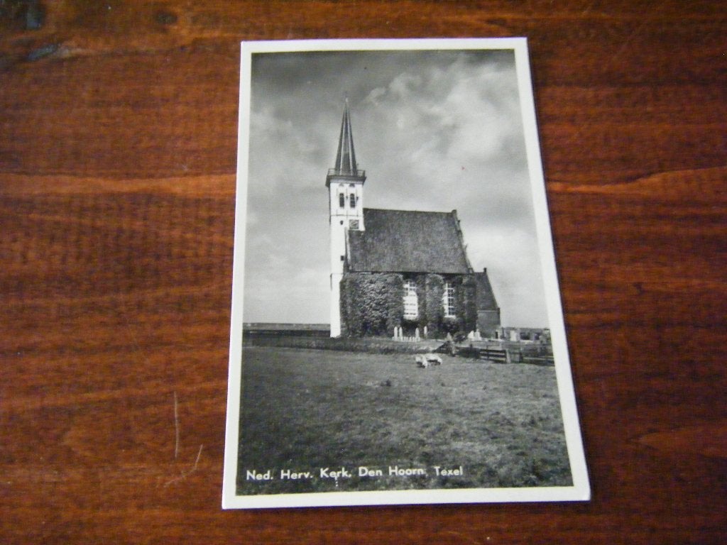 W40 - Texel - Den Hoorn - Kerk - Mooi/Oud, Ophalen of Verzenden, 1960 tot 1980, Waddeneilanden