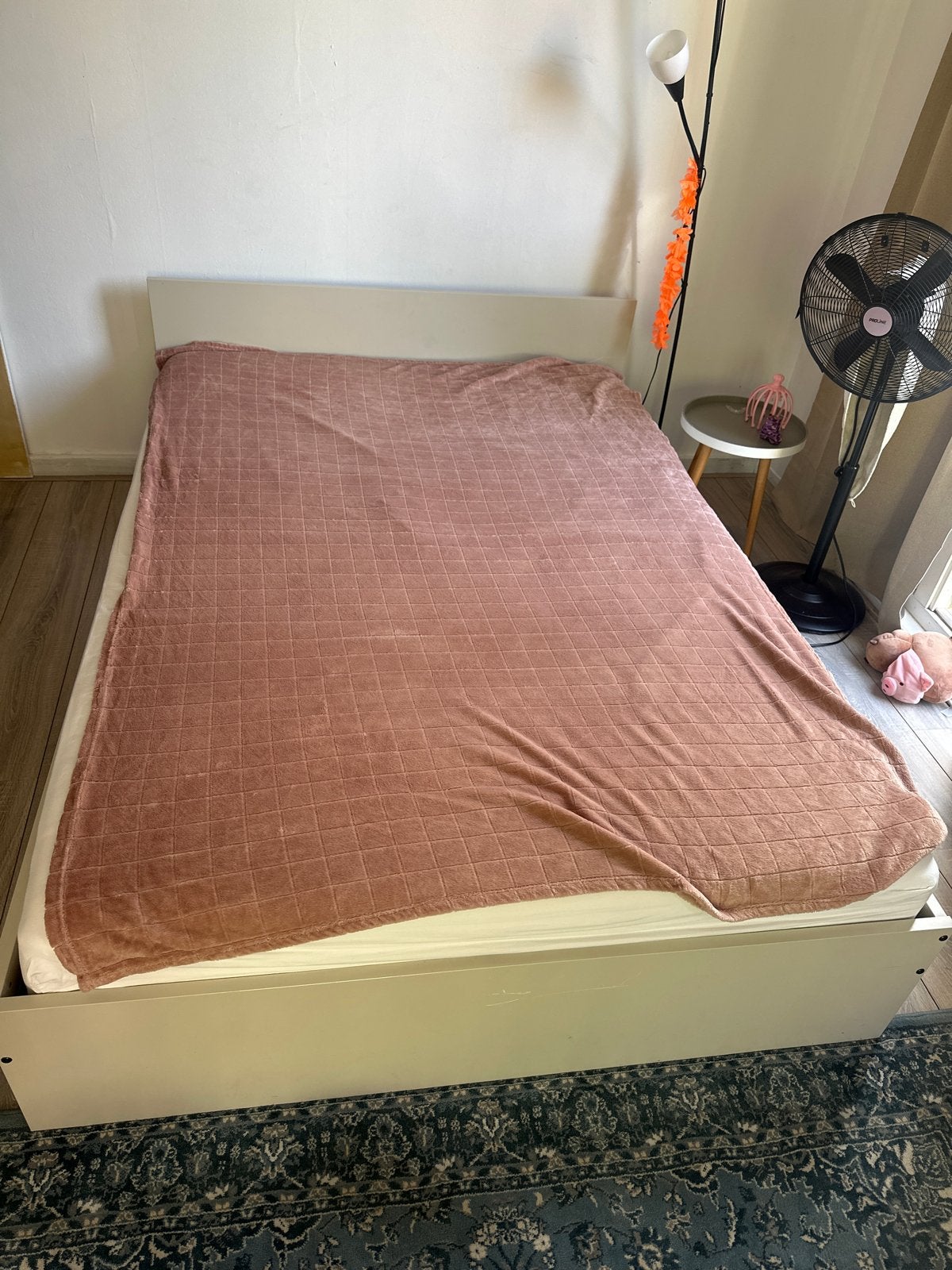 Ikea Malm bed 140x200cm (excl. matras), Gebruikt, Wit, Tweepersoons, Hout