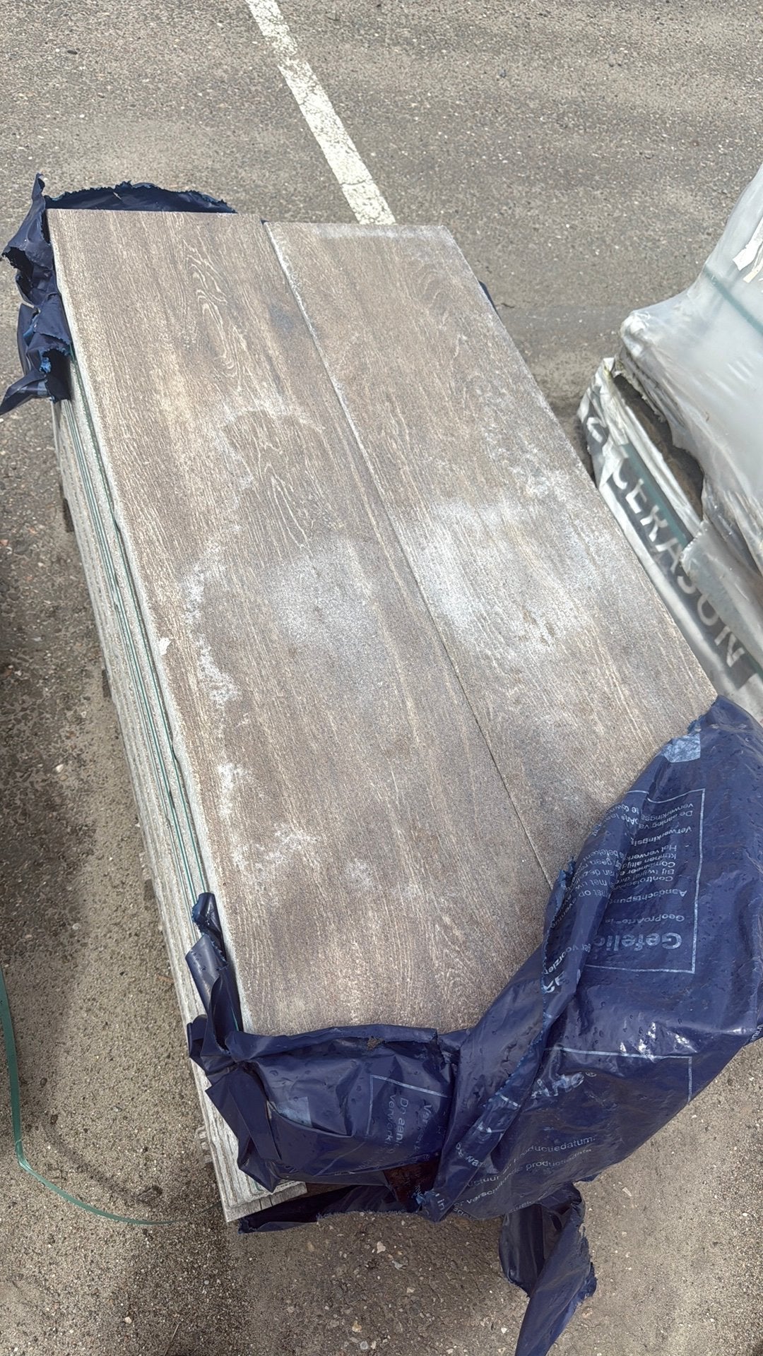 Houtlook tegels 120x30 5 m2, Tuin en Terras, Ophalen, Zo goed als nieuw