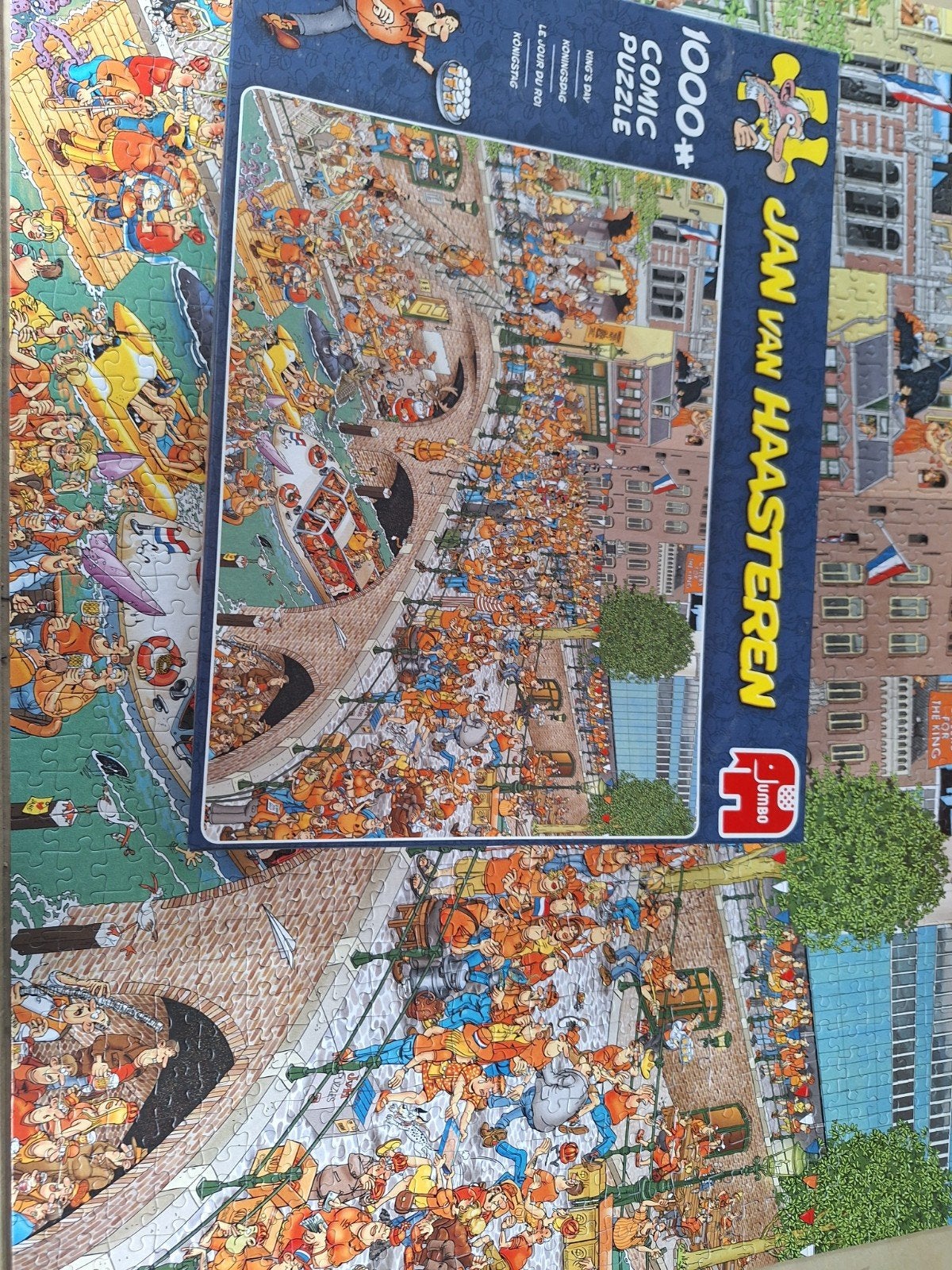 Jan van Haasteren koningsdag puzzel 1000, Hobby en Vrije tijd, Denksport en Puzzels, Ophalen of Verzenden, 500 t/m 1500 stukjes
