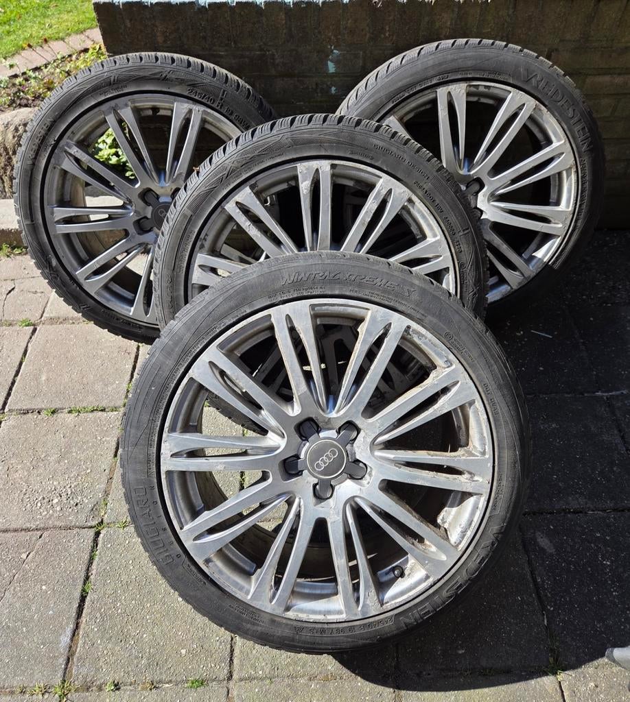 Audi Velgen met winterbanden - 19 inch Thuiskomer 18 inch, Auto-onderdelen, Banden en Velgen, Winterbanden, Personenwagen, Ophalen