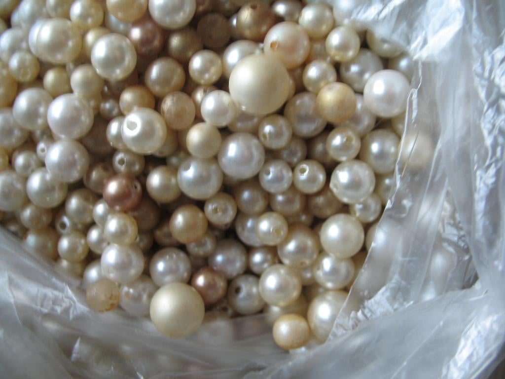 Lot van Parelkralen 467 gr Mix van Kleur Vintage, Ophalen of Verzenden, Gebruikt, Kraal