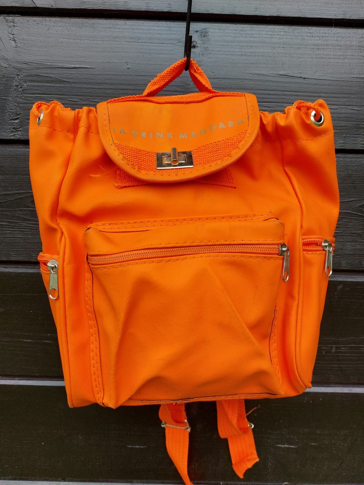Vintage Mandarina Duck rugzak - Oranje, Overige merken, Gebruikt, Minder dan 30 cm, Ophalen of Verzenden
