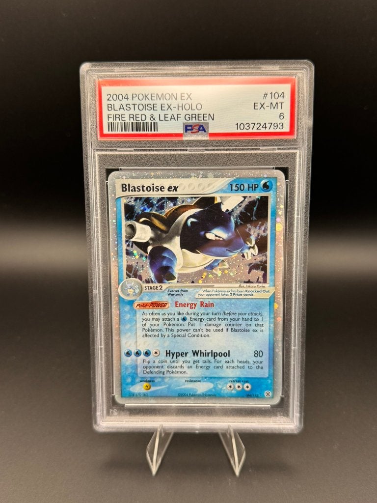 2004 Blastoise EX-Holo PSA 6 - Fire Red Leaf Green, Hobby en Vrije tijd, Ophalen, Zo goed als nieuw, Losse kaart
