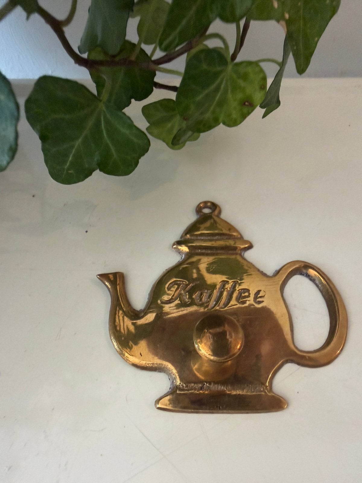 Messing koffiepot haakje, Antiek en Kunst, Antiek | Koper en Brons, Ophalen of Verzenden