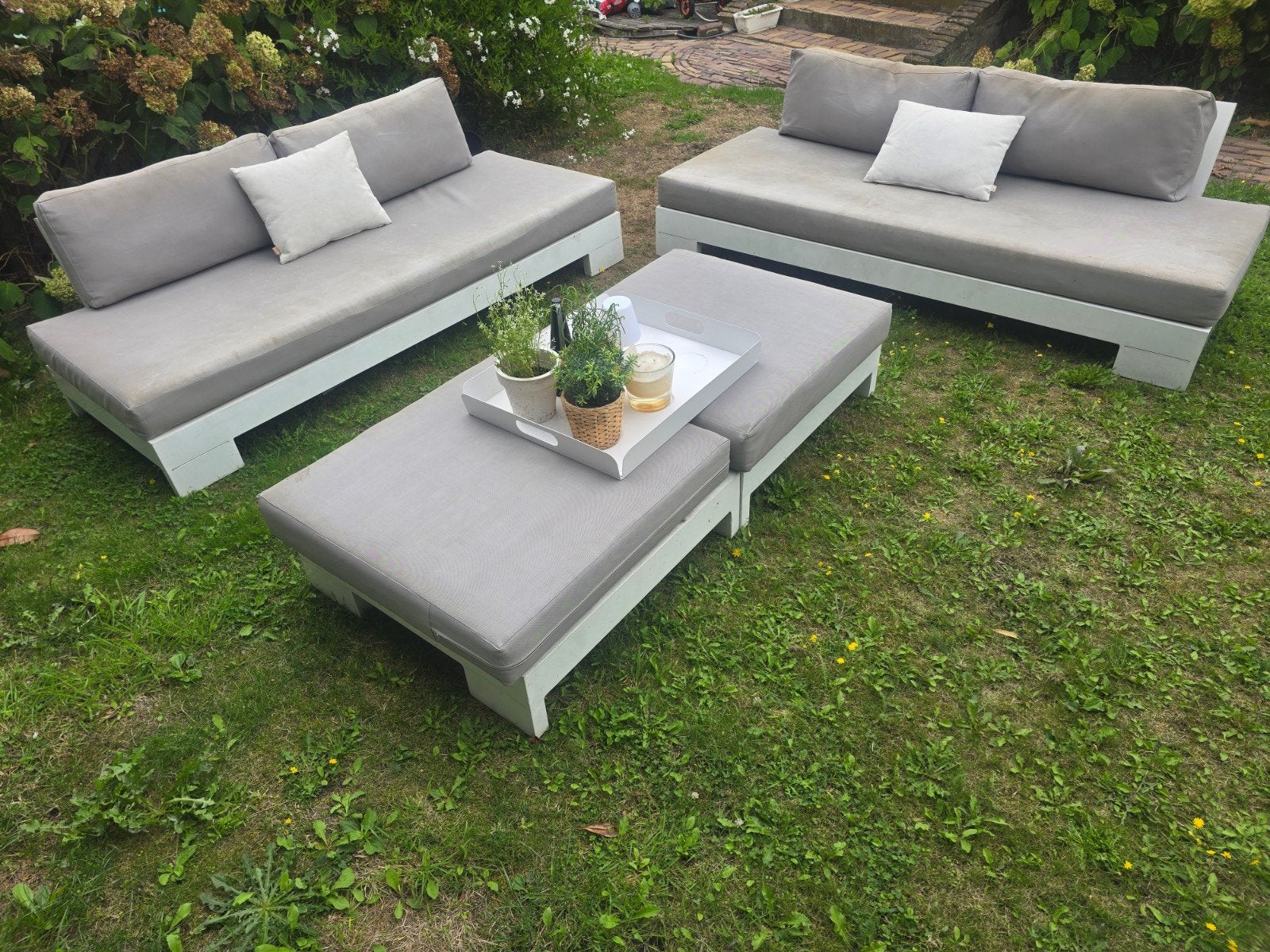 Buitenhof / Life outdoor Cube all weather loungeset, Ophalen, 4 zitplaatsen, Gebruikt, Bank