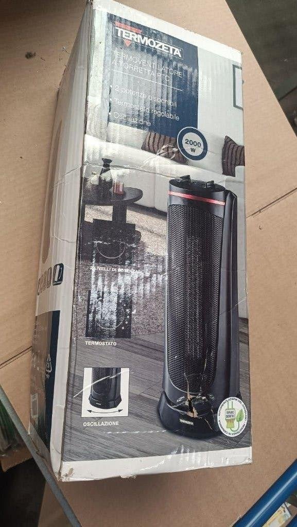 Termozeta Toren heater zwart met draaifunctie 2000w NIEUW!, Doe-het-zelf en Verbouw, Verwarming en Radiatoren, 30 tot 80 cm, .