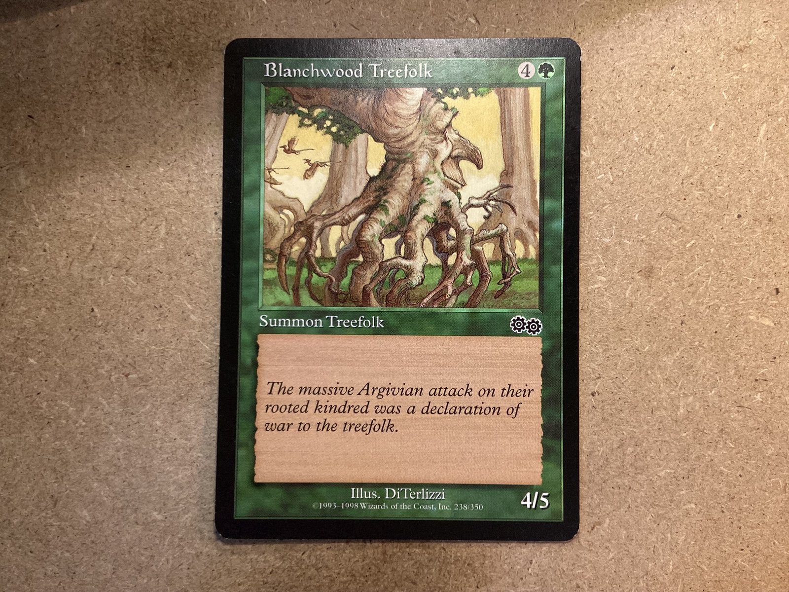 1x Blanchwood Treefolk [238/350] (Excellent), Ophalen of Verzenden, Zo goed als nieuw, Losse kaart