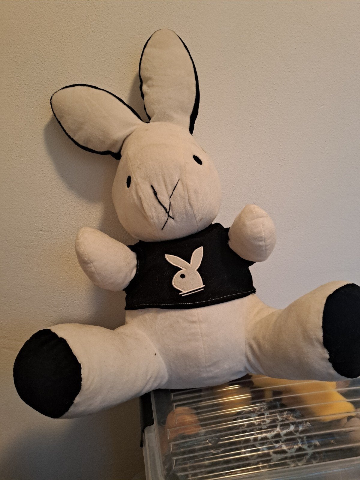 Grote Playboy Bunny Knuffel Zwart/Wit, Ophalen of Verzenden, Overige typen
