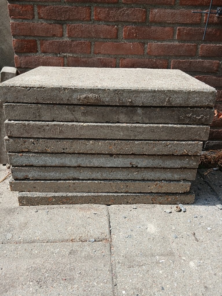 Gratis 60x40 tegels 10! stuks, Tuin en Terras, Tegels en Klinkers, Ophalen, Gebruikt, Beton, Terrastegels