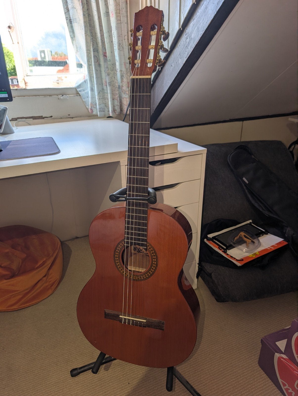 Klassieke Gitaar Salvador Cortez CC-22 — Complete Starterset, Ophalen, Zo goed als nieuw, Klassieke of Spaanse gitaar, Met koffer