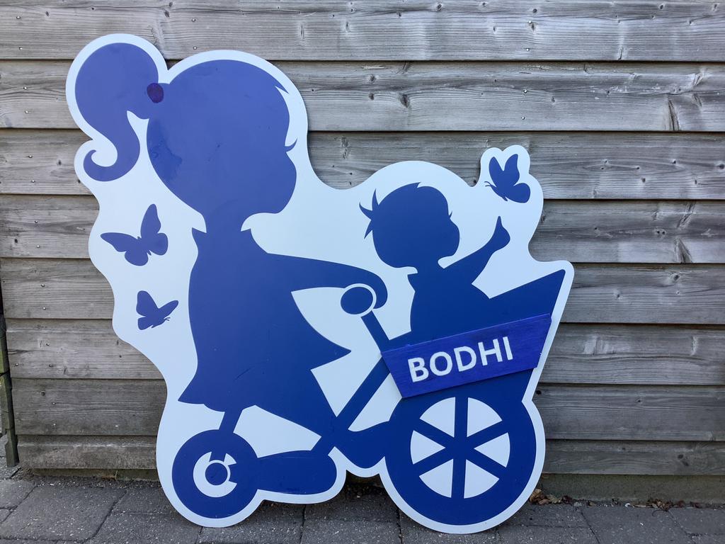 Geboortebord - Jongen in bakfiets, Ophalen, Gebruikt, Geboortebord