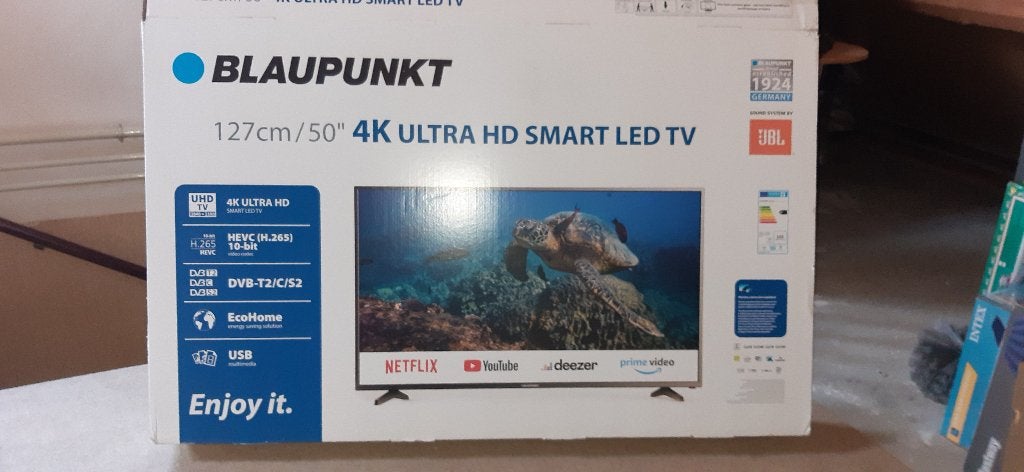 Blauwpunkt TV 50 inch 3 jaar oud, LED, 50 Hz, Zo goed als nieuw, 100 cm of meer